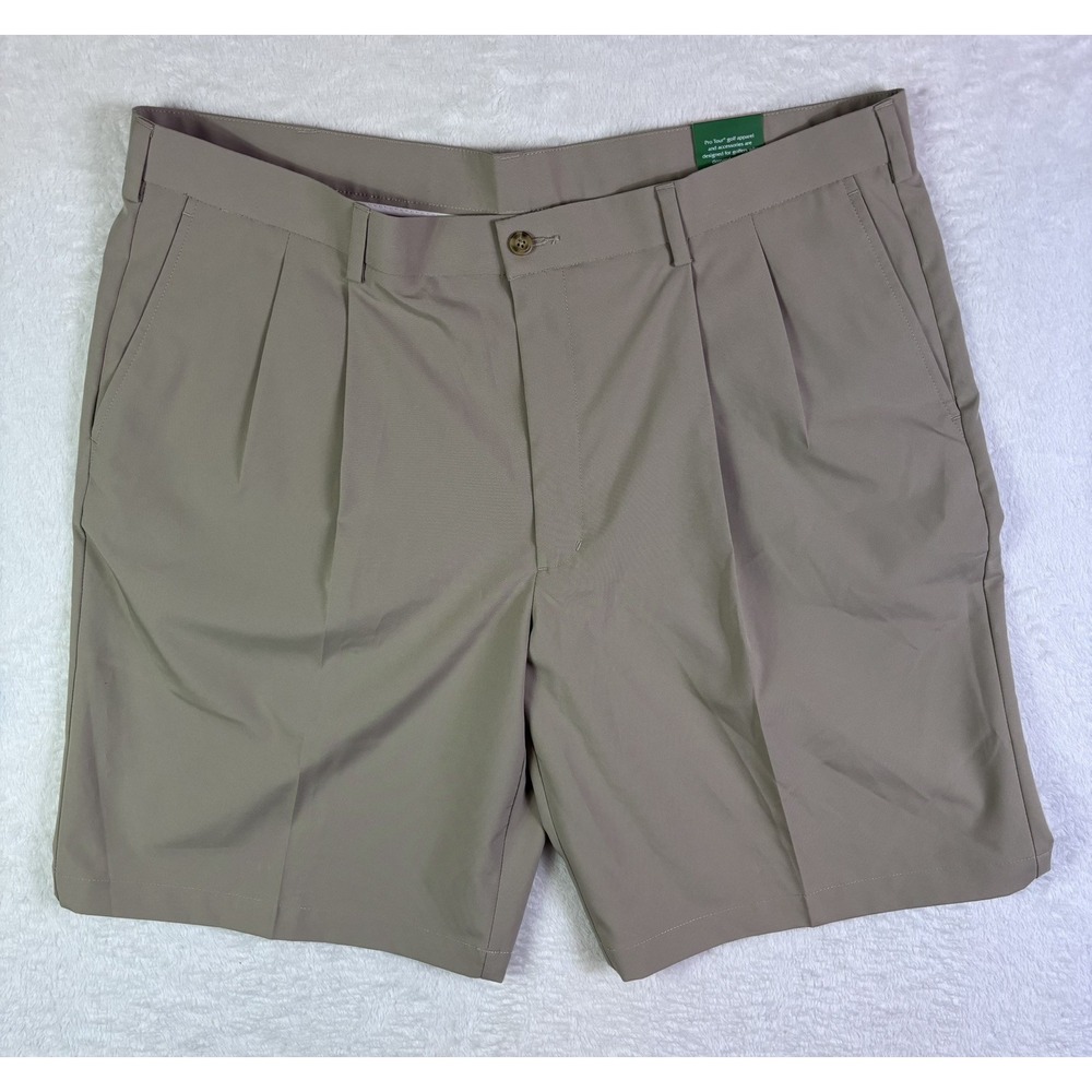 Pro Tour Ultimate Tech Golf Shorts Mens Size 40 Khaki Cool Play Moisture Control